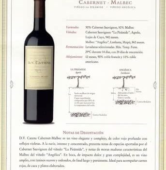 Caixa Fechada – DV Catena Cabernet Malbec – 6 unidades